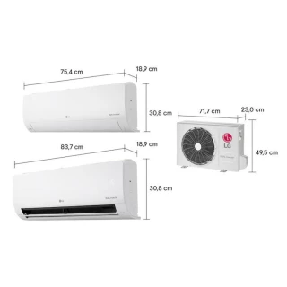 Ar-Condicionado LG Dual Inverter Voice +AI Bi-Split 16.000 BTU (9.000+12.000 BTU) Frio 220V - S32Q16SA212