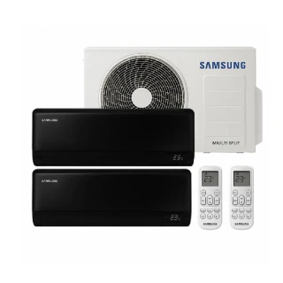Ar Condicionado Multi Bi Split Samsung Wind Free Black 18000 BTUs 1x9000+1x12000 QF Inverter 220V
