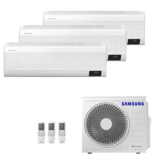 Ar-Condicionado Multi Split Tri Split Samsung Wind Free 24000 BTUs 3X9000 Quente e Frio Inverter AJ068AXJ3KH-AZ 220V Ar-Condicionado Multi Split Tri Split Samsung Wind Free 24000 BTUs 3X9000 Quente e Frio Inverter AJ068AXJ3KH-AZ 220V